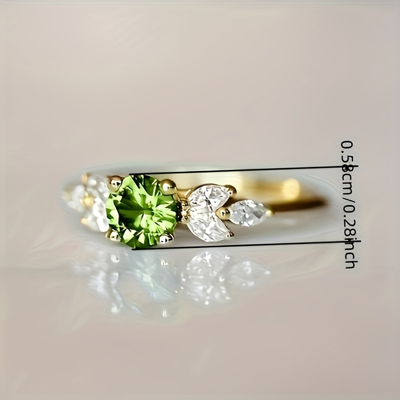 Vintage Style CZ Engagement Ring, August Birthstone